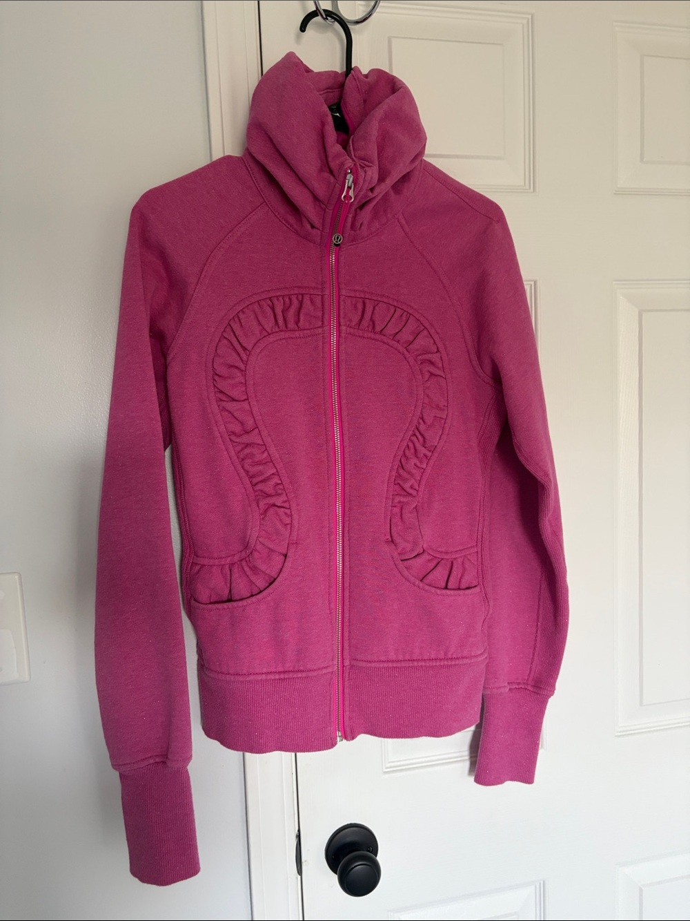 lululemon athletica Pink Ruffle Full-Zip Hoodie Jacket